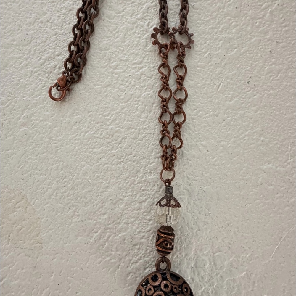 Vintage Copper Pendant Necklace